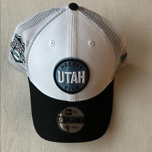 New Era Utah Hockey Club Black and White Cap